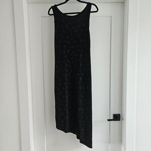Ronni Nicole Y2k Black Sparkly Low Back Midi Dress